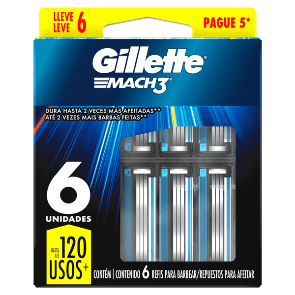 CARGA-GILLETTE-MACH3-L6P5-REGULAR