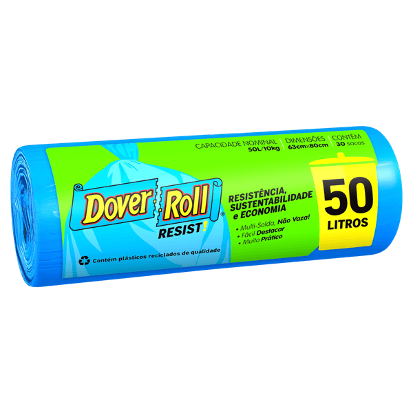 SACO-LIXO-DOVER-ROLL-50L-30UN-AZUL-RESIST