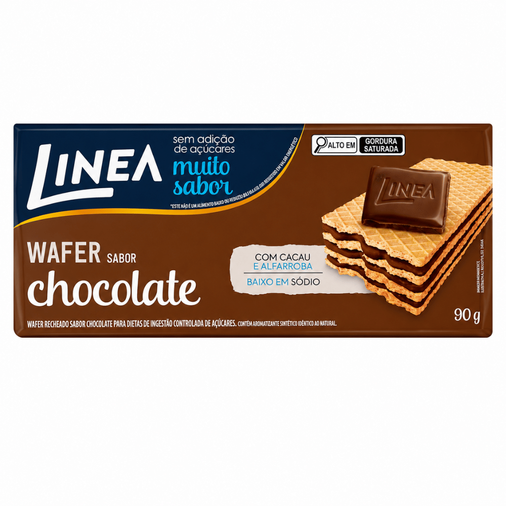 Biscoito Wafer Recheio Chocolate Linea 90g
