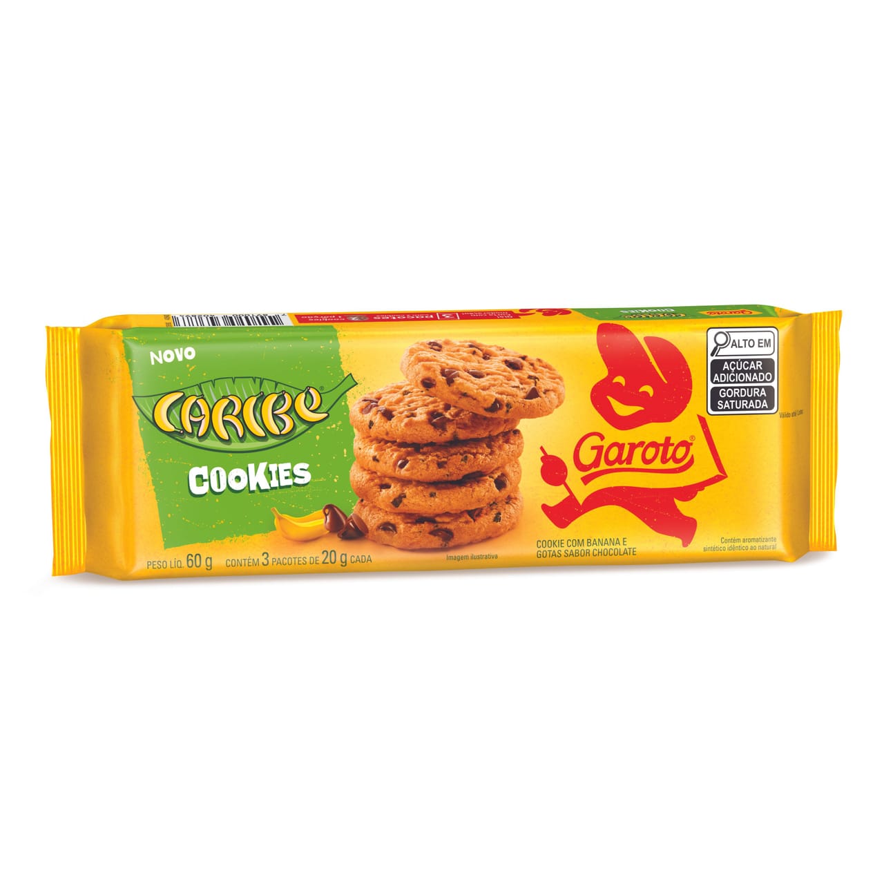 Biscoito Cookie Garoto Caribe 60g