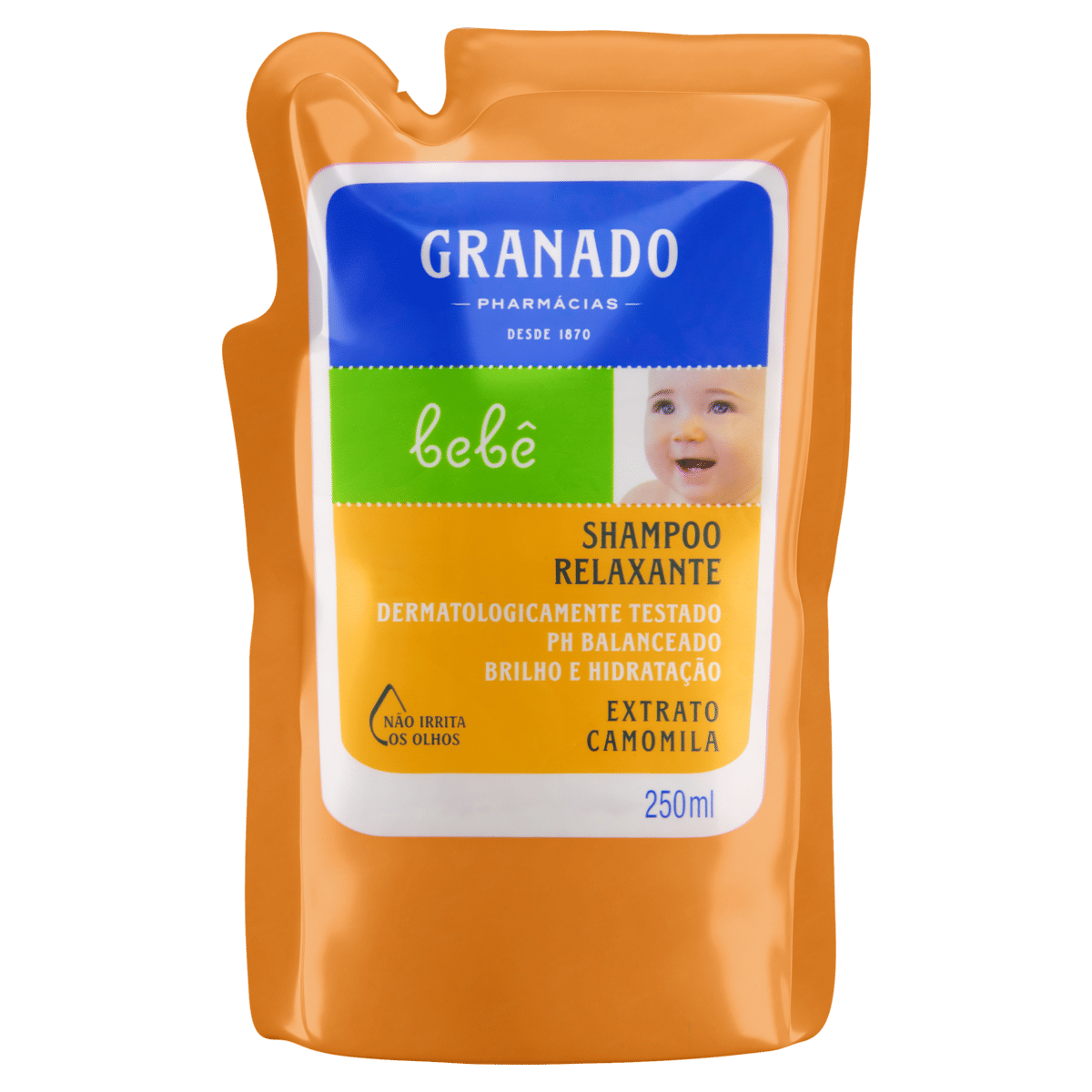 Shampoo Infantil Relaxante Granado Bebê Camomila Refil 250ml